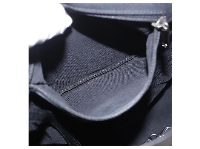 CHANEL Matelasse Rucksack Lammfell Schwarz Silber CC Authentisch 189859M - Ansicht 24