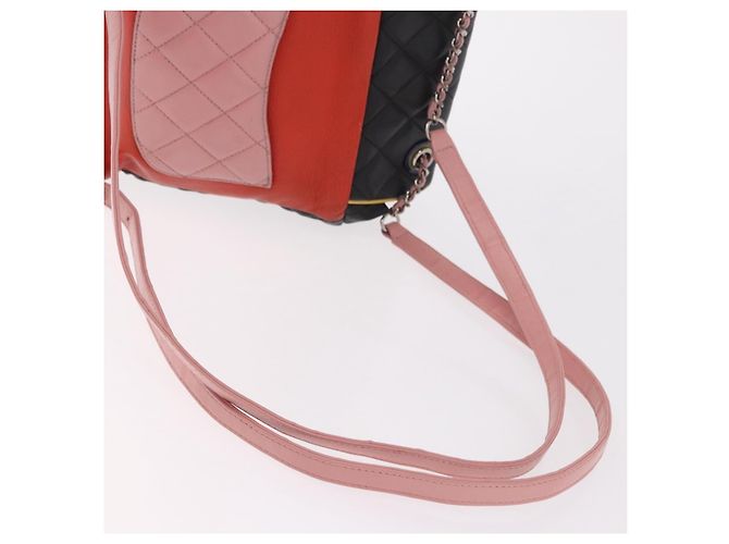 CHANEL Matelasse Rucksack Lammfell Schwarz Silber CC Authentisch 189859M - Ansicht 7