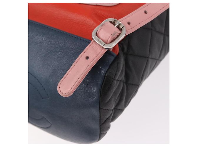 CHANEL Matelasse Rucksack Lammfell Schwarz Silber CC Authentisch 189859M - Ansicht 9