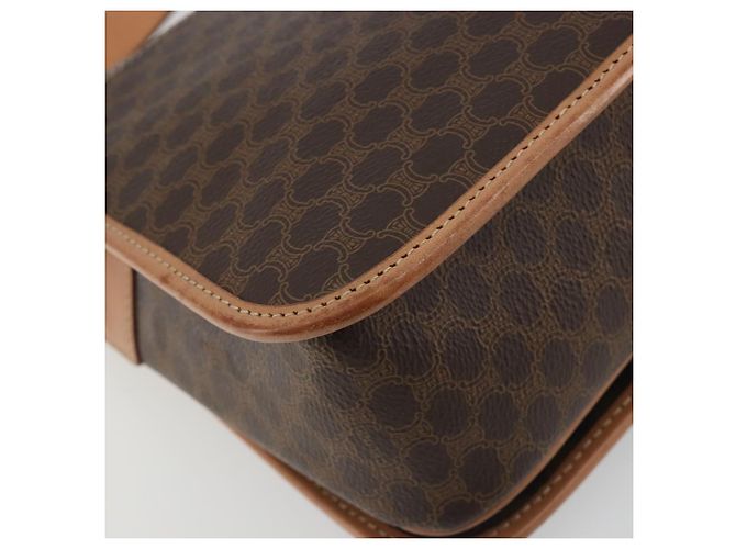 Céline CELINE Borsa a Spalla Macadam PVC Pelle Marrone Oro Auth ka5180A D'oro - vista 16