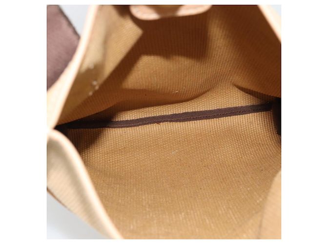 Borsa a tracolla Salvatore Ferragamo tela Beige Argento Auth ar14005 - vista 11