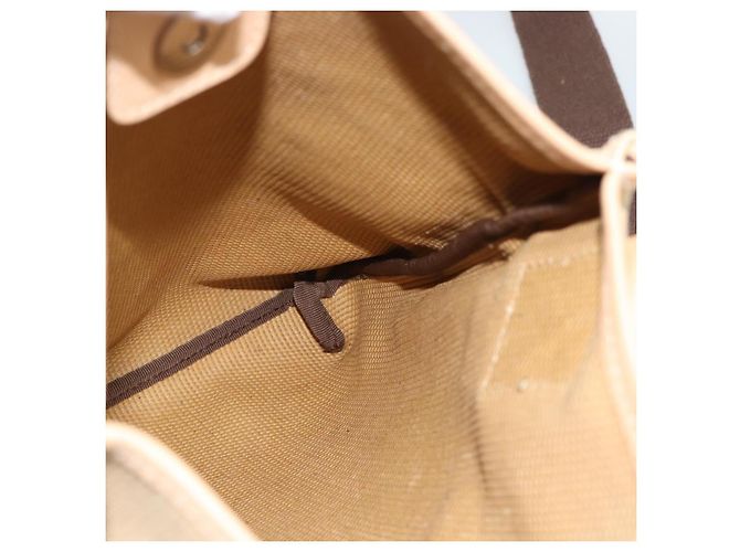 Borsa a tracolla Salvatore Ferragamo tela Beige Argento Auth ar14005 - vista 17