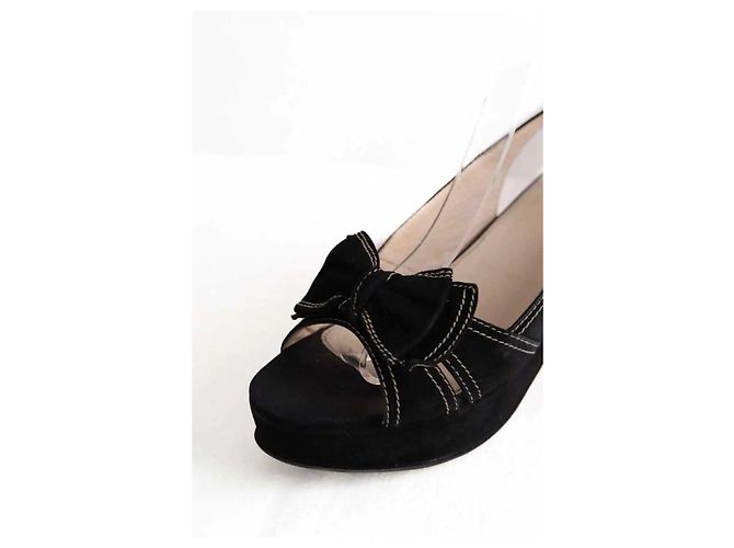 Prada Absatzschuhe aus Leder schwarz - Ansicht 4