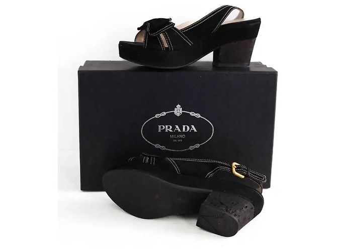 Prada Absatzschuhe aus Leder schwarz - Ansicht 6