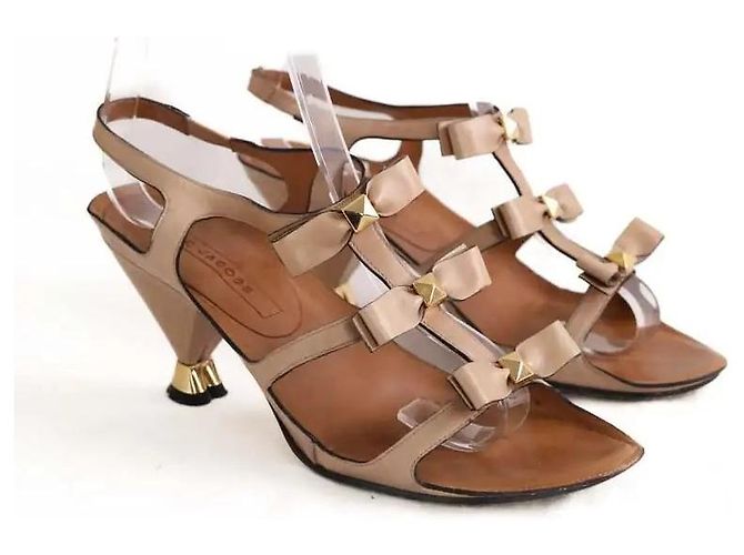 Tacchi Marc Jacobs in pelle beige - vista 3