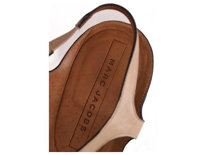 Tacchi Marc Jacobs in pelle beige - vista 5