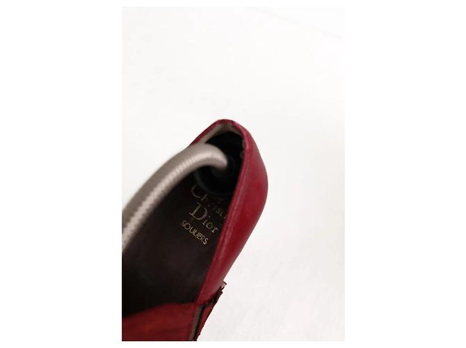 Décolleté Dior in pelle bordeaux Bordò - vista 4