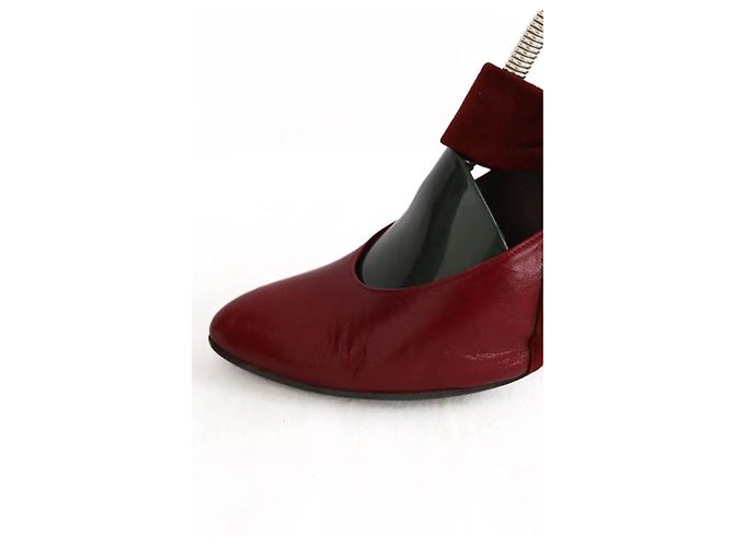 Décolleté Dior in pelle bordeaux Bordò - vista 5