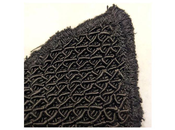 Spilla Camélia in maglia nera Chanel Nero - vista 4