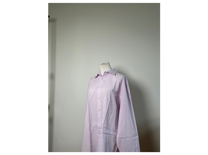 Camicia elegante vintage Yves Saint Laurent da uomo in cotone, viola chiaro, XL Porpora - vista 7