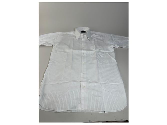 Camicia in cotone a righe da uomo Vintage Dior Bianco M - vista 4