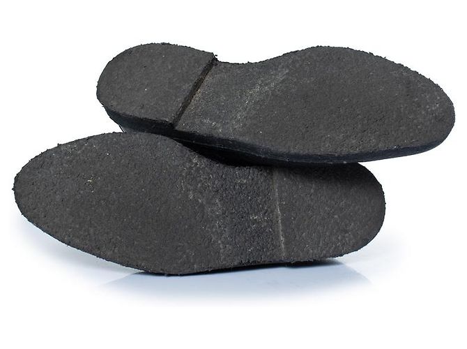 Thom Browne, botas wingtip en piel granulada negra Negro - vista 7