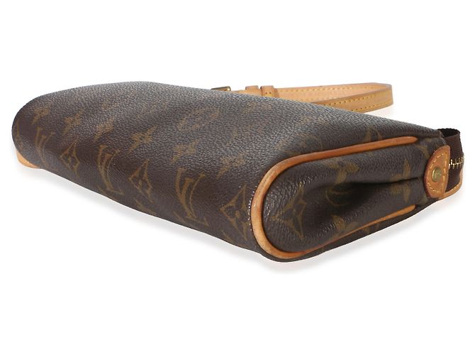 Clutch Eva in tela Monogram Louis Vuitton Marrone - vista 6