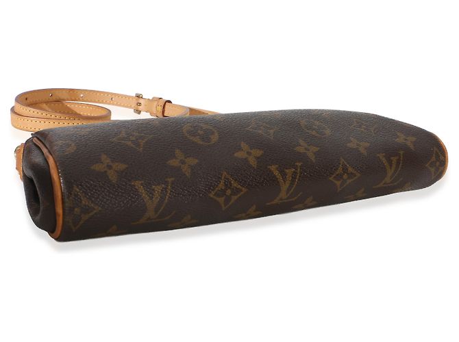 Clutch Eva in tela Monogram Louis Vuitton Marrone - vista 7