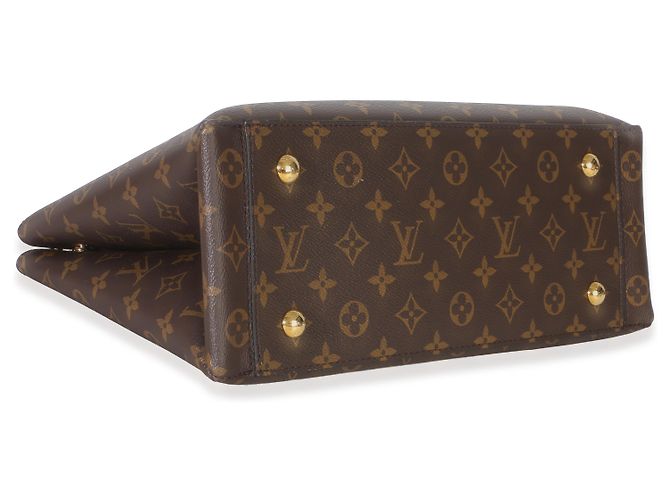 Louis Vuitton Tote aus rotem Monogram Canvas mit Blumenmuster Braun - Ansicht 6