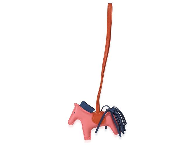Charm per borsa Hermès Azalee Cornaline Bleu De Malte Milo in pelle di agnello Grigri Rodeo PM - vista 6