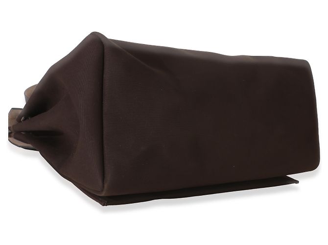 Hermès Chocolat Toile Officier Vache Hunter Herbag Zip Cabine Bag PHW Marrone - vista 6