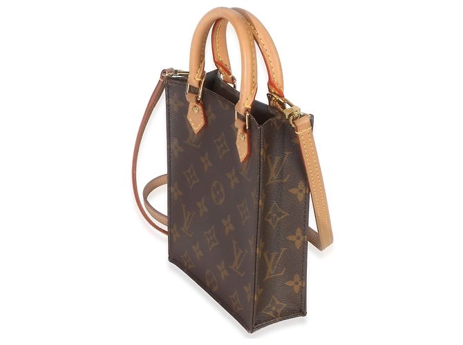 Louis Vuitton Monogram Canvas Petit Sac Plat Marrone - vista 3