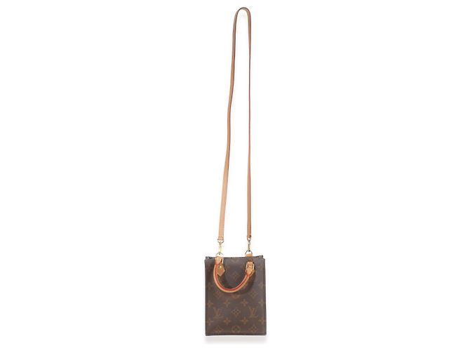 Louis Vuitton Monogram Canvas Petit Sac Plat Marrone - vista 5