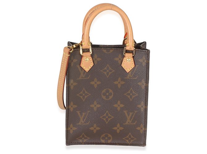 Louis Vuitton Monogram Canvas Petit Sac Plat Marrone - vista 8