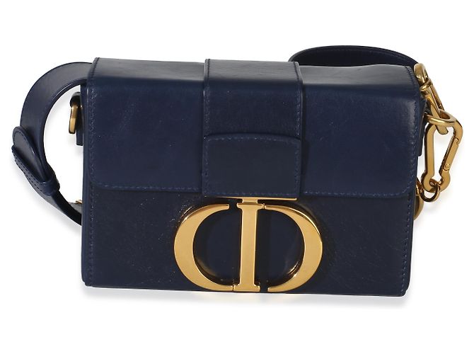 Borsa 30 Montaigne in pelle di vitello blu navy Christian Dior - vista 8