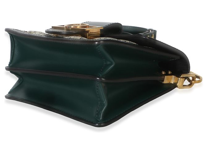 Louis Vuitton Mini Dauphine em denim acolchoado verde com estampa monogram - vista 6