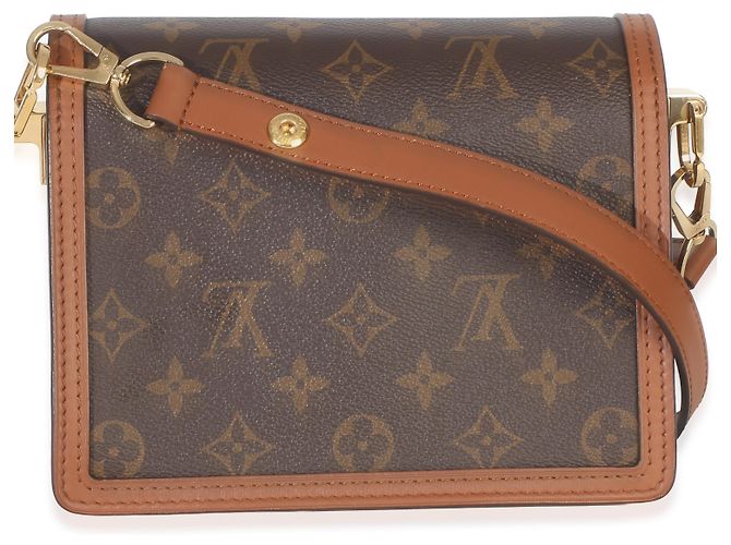 Louis Vuitton Mini Dauphine in tela Monogram Reverse Marrone Nero - vista 2