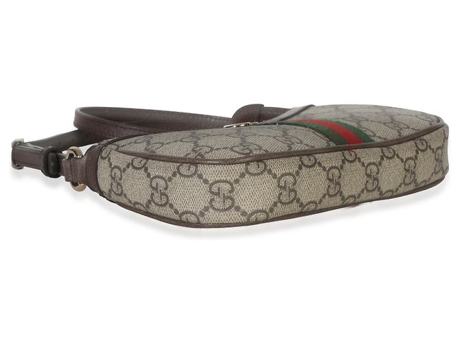 Borsa a tracolla Mini Ophidia in tela monogramma GG Supreme ebano e beige Gucci Multicolore - vista 7