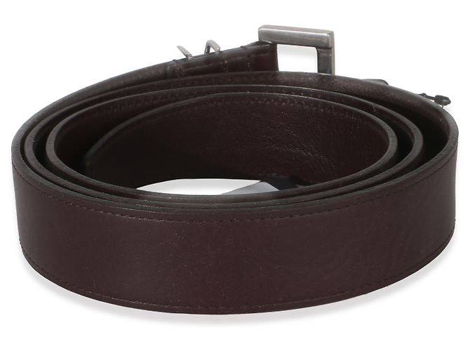 Saint Laurent Gürtel aus braunem Lammleder Cassandre 38mm 80/32 - Ansicht 4