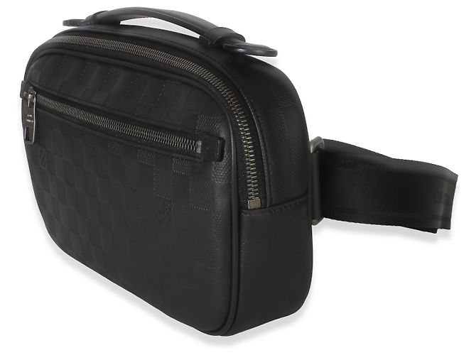 Borsa a tracolla Louis Vuitton Black Damier Infini Ambler Nero - vista 3