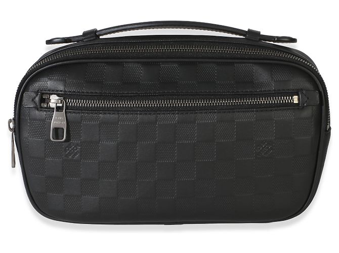 Borsa a tracolla Louis Vuitton Black Damier Infini Ambler Nero - vista 8