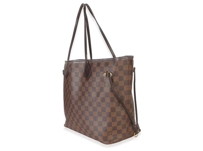 Louis Vuitton Damier Ebene Canvas Neverfull MM Marrone - vista 3