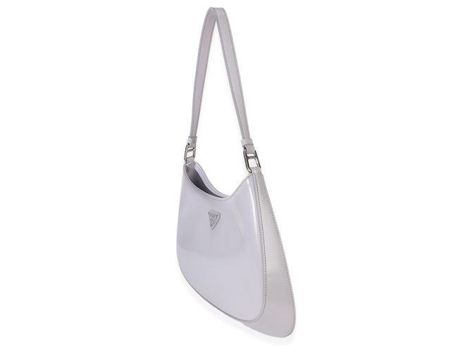 Borsa Cleo Medium in Spazzolato Grigio Prada Marrone - vista 3
