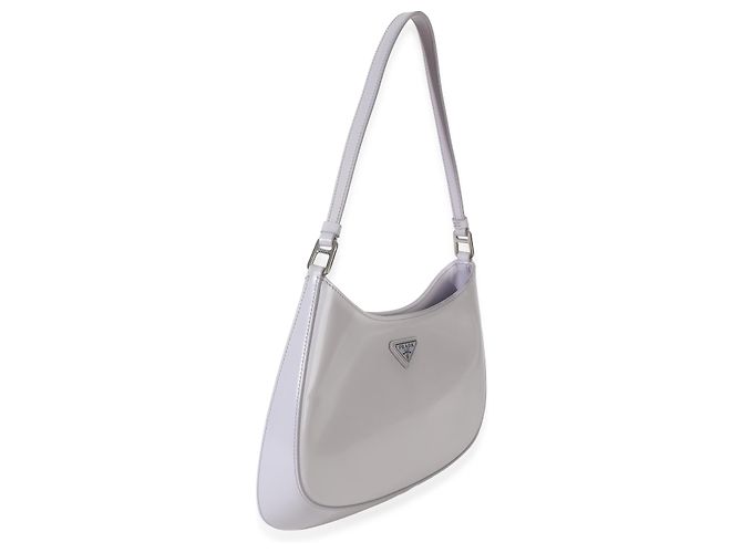 Borsa Cleo Medium in Spazzolato Grigio Prada Marrone - vista 4