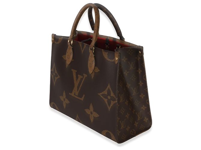 Louis Vuitton Reverse Monogram Canvas Onthego MM Marrone - vista 3