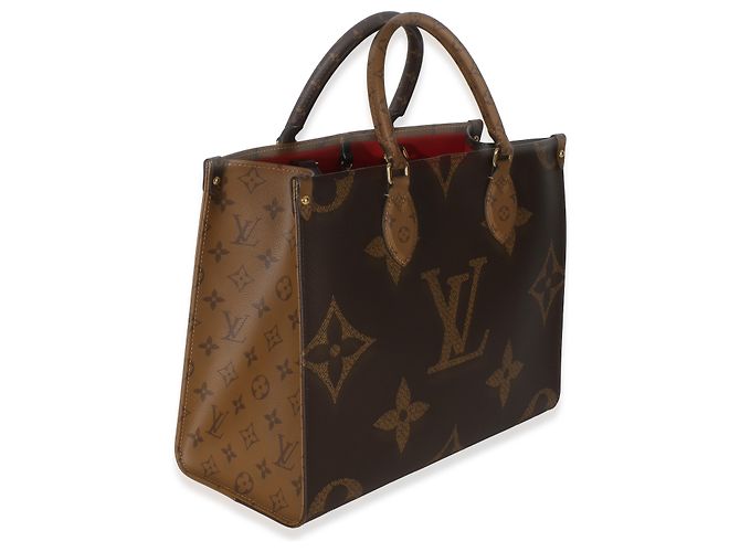 Louis Vuitton Reverse Monogram Canvas Onthego MM Marrone - vista 4