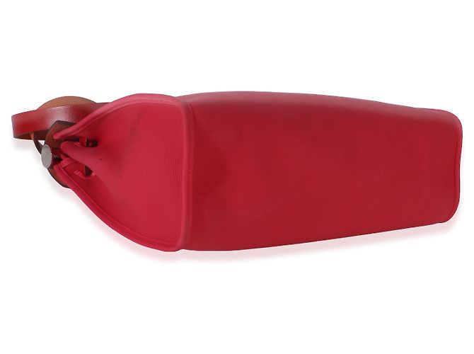 Hermès Rose Mexico Rouge Piment Toile Militaire Hunter Herbag Zip 31 PHW Rosa Rosso - vista 4