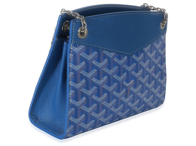 Goyard Blue Goyardine Canvas Mini Rouette Structure - vista 4