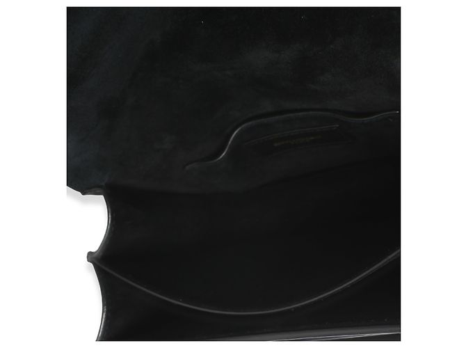 Borsa Small Sunset Monogram in vernice nera Saint Laurent Nero - vista 5