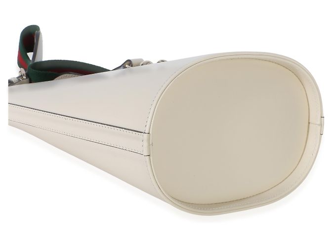 Mini borsa bucket Ophidia Web in pelle di vitello Tritone bianco Gucci - vista 7