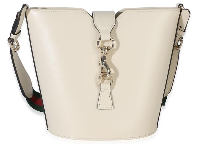 Mini borsa bucket Ophidia Web in pelle di vitello Tritone bianco Gucci - vista 8