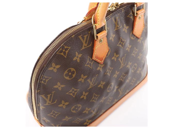Borsa Louis Vuitton Alma PM in tela Monogram marrone M51130 - vista 12
