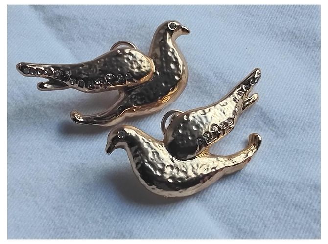Schiaparelli Crystal Gilded Dove Ohrringe Golden - Ansicht 12