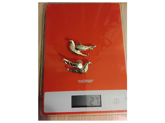 Schiaparelli Crystal Gilded Dove Ohrringe Golden - Ansicht 2