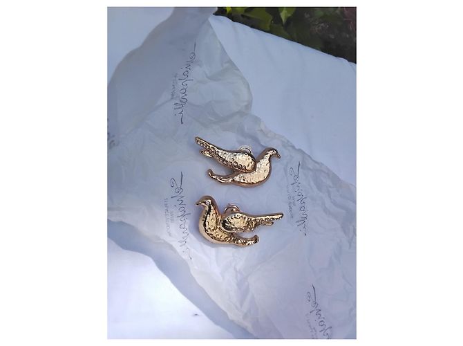 Schiaparelli Crystal Gilded Dove Ohrringe Golden - Ansicht 3