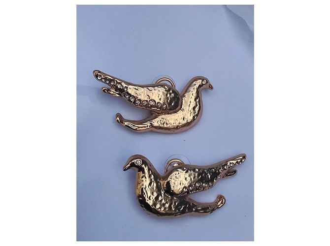 Schiaparelli Crystal Gilded Dove Ohrringe Golden - Ansicht 4
