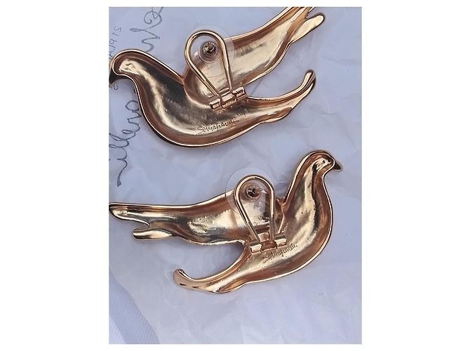 Schiaparelli Crystal Gilded Dove Ohrringe Golden - Ansicht 5