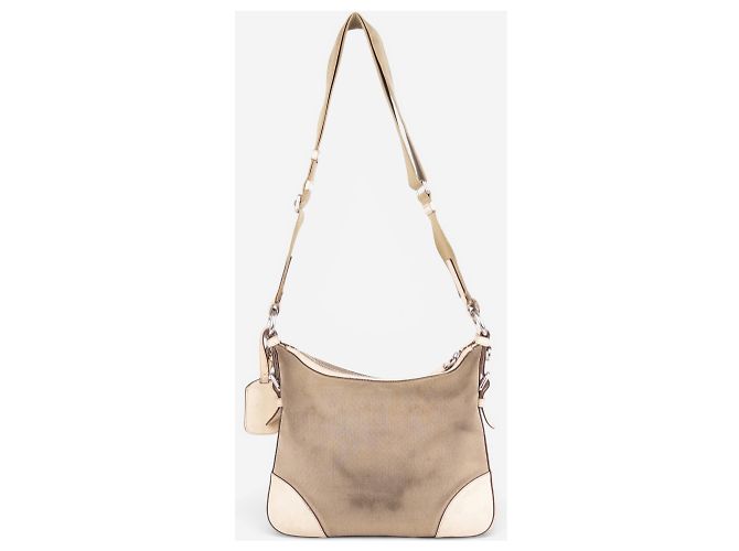 Borsa a tracolla in tela jacquard Prada anni 2000 Beige - vista 5