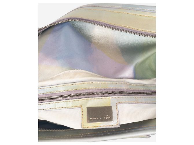 Fendi 2000s Iridescent Ombre Zucca Monogram‚Chef‘ Handtasche Silber - Ansicht 6