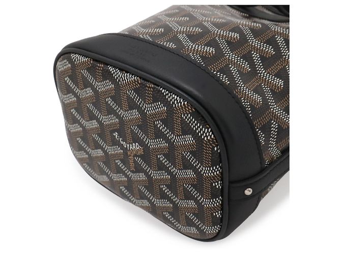 Borsa a secchiello Goyard Petit Flo Mini Marrone Nero Bianco - vista 4